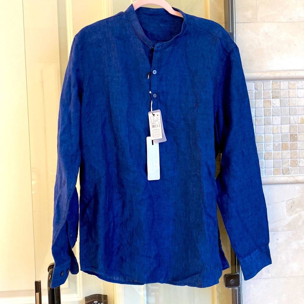 NWT Men’s Lombard Contemporary Fit Linen Shirt